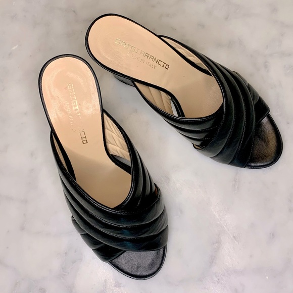 Block Heel Mule Leather - Picture 3 of 4